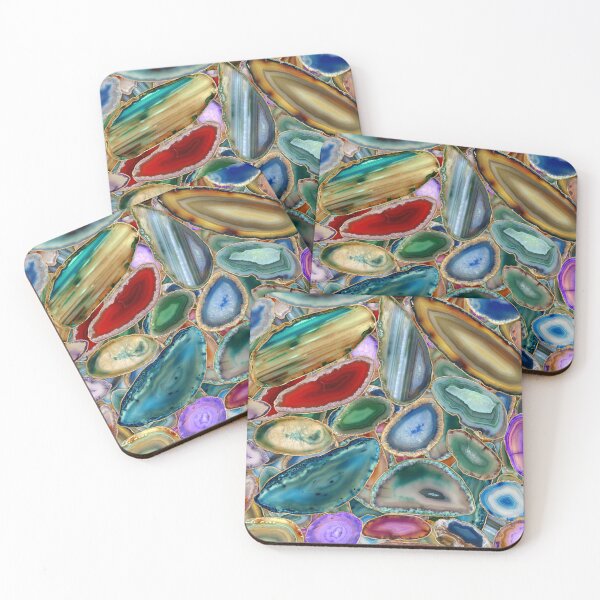 Item preview, Geodes crystal pattern - Multicolor  designed and sold by k9printart.