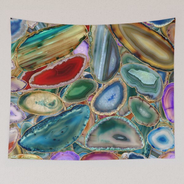 Item preview, Geodes crystal pattern - Multicolor  designed and sold by k9printart.