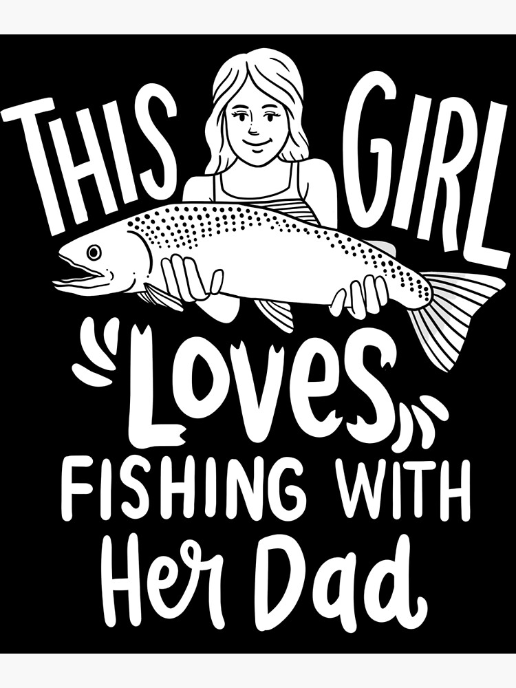 Fishing Dad Daughter Art Print for Sale by CreativeGiftShp