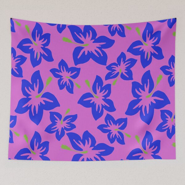 Item preview, Pink With Blue Hibiscus  designed and sold by FantasySkyArt.