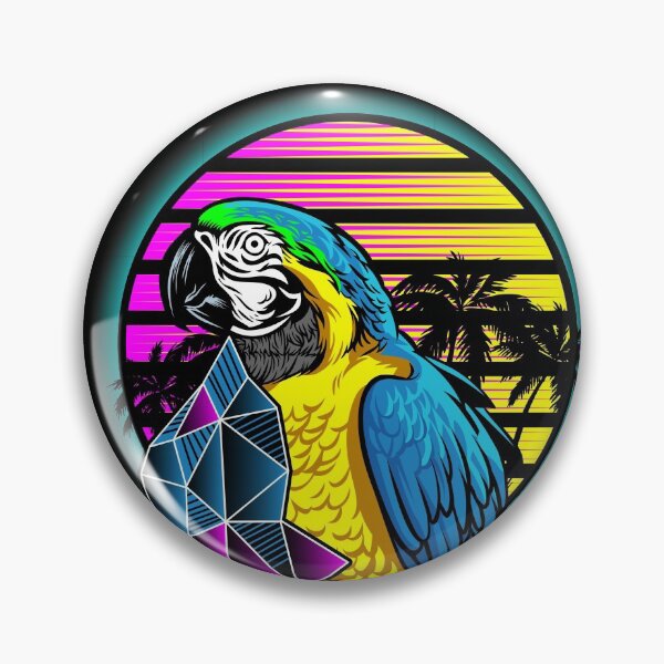 Item preview, 80's 90's Aesthetic Retro Parrot  designed and sold by SunnyAlloy.