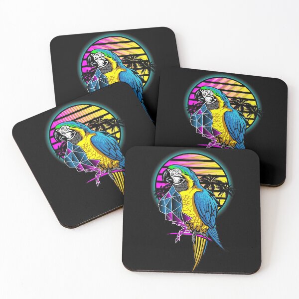 Item preview, 80's 90's Aesthetic Retro Parrot  designed and sold by SunnyAlloy.
