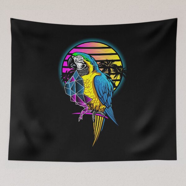 Item preview, 80's 90's Aesthetic Retro Parrot  designed and sold by SunnyAlloy.