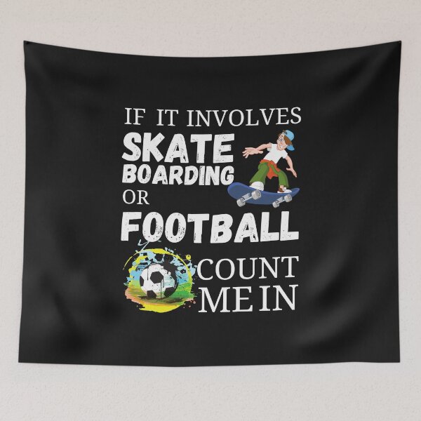 Item preview, Skateboarding and football hobby t-shirt designed and sold by PinkArtDesigns.