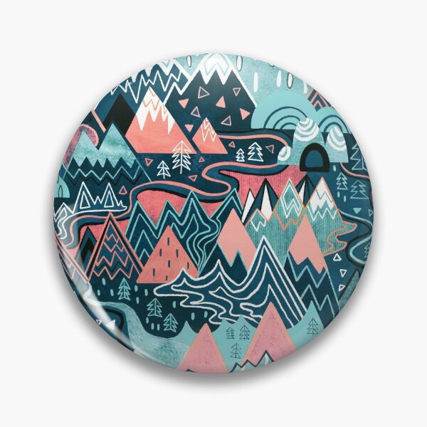 Item preview, Maximalist Mountain Maze - Pastel Pink & Aqua designed and sold by TigaTiga.