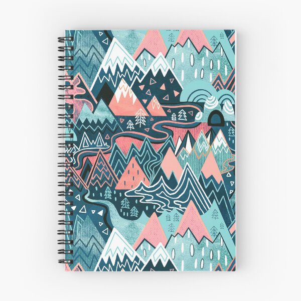 Item preview, Maximalist Mountain Maze - Pastel Pink & Aqua designed and sold by TigaTiga.