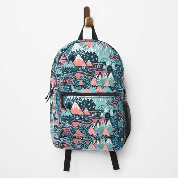 Item preview, Maximalist Mountain Maze - Pastel Pink & Aqua designed and sold by TigaTiga.