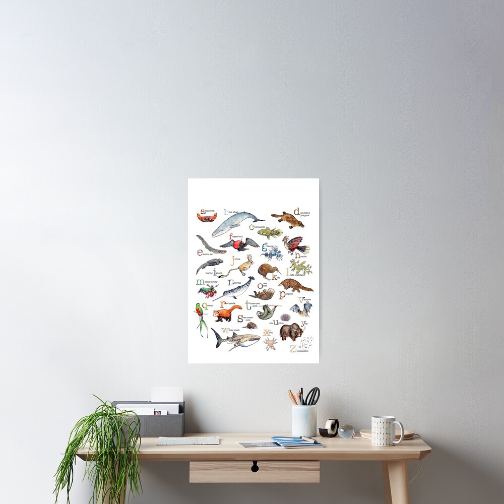 A to Z of Amazing Animals Poster