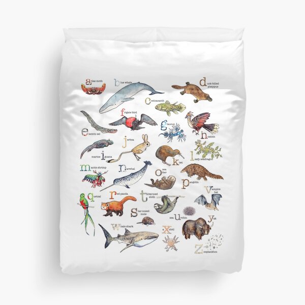 A to Z of Amazing Animals Duvet Cover