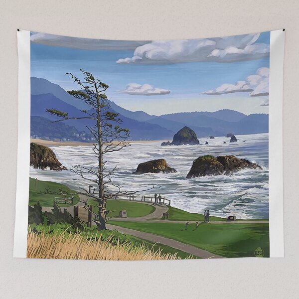 Item preview, Cannon Beach Poster designed and sold by geeksjonathan.