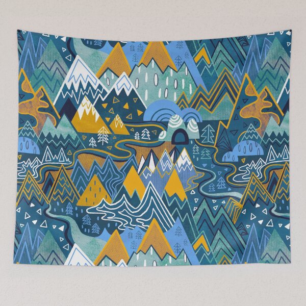 Item preview, Maximalist Mountain Maze  designed and sold by TigaTiga.