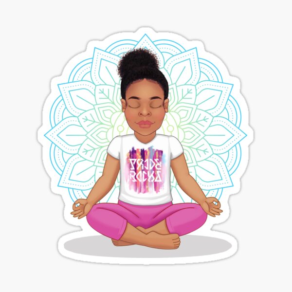Namaste Yoga Pride Child Sticker