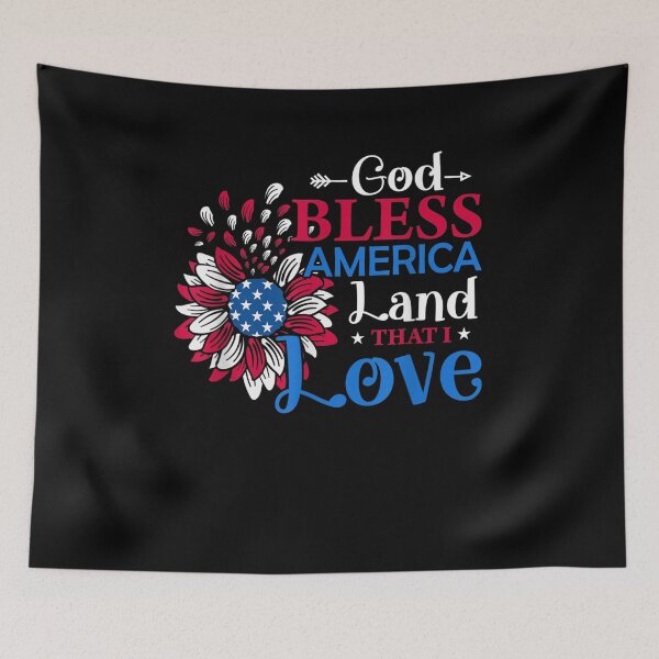 Item preview, God Bless America Land That I Love Sunflower American Flag  designed and sold by maizreo.