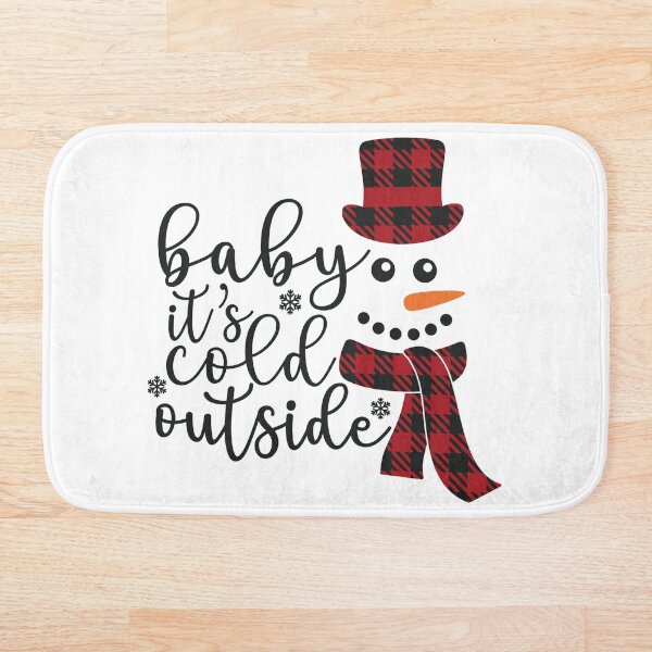 Item preview, baby its cold outside snowman designed and sold by OrnamentallyYou.