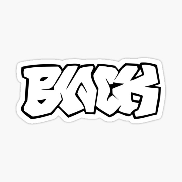 Black King transforming Reflective Graffiti Ambigram Sticker