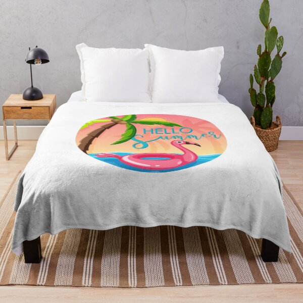 Artikelvorschau, Rosa Flamingo Hallo Sommer entworfen und verkauft von jonrdesign.
