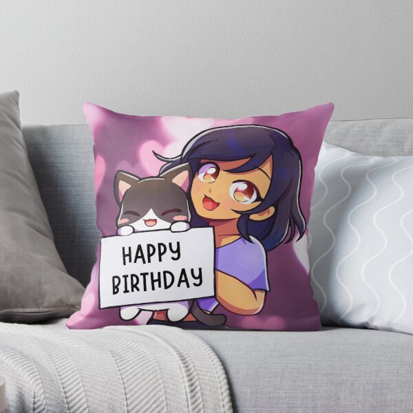 Aphmau Happy Birthday Gift Throw Pillow