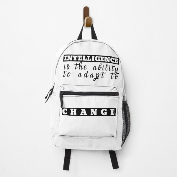 Item preview, Intelligence is the ability to adapt to Change (Black Text) - Stephen Hawking inspiration quote designed and sold by CaitU.