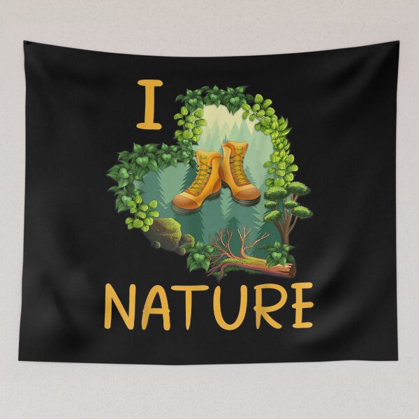 Item preview, Funny Hiking Mountains Nature Outdoor I Love Nature  designed and sold by anniet33.