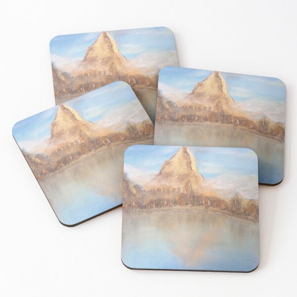 Item preview, Mountain reflection in water pastel painting designed and sold by WorldOfWendyArt.