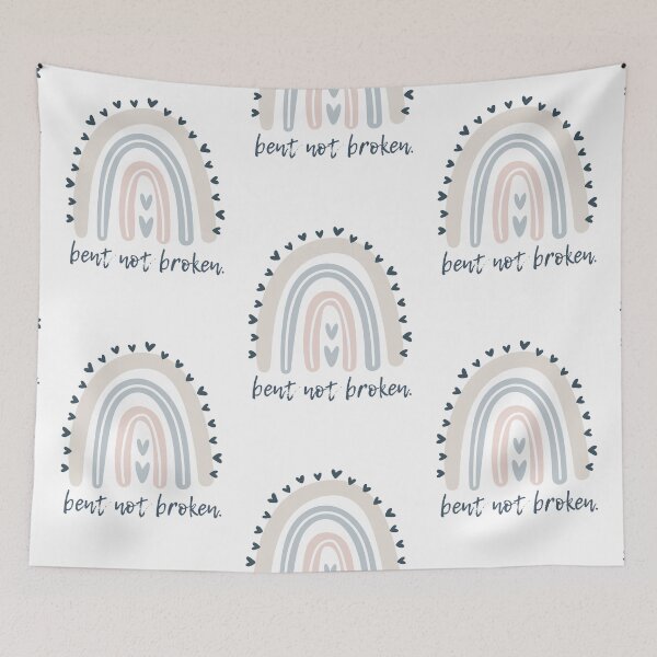 Item preview, Bent Not Broken - Rainbow Style Light Blue designed and sold by hopescoliosis.