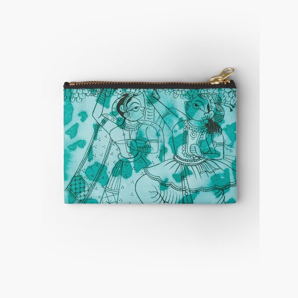 Item preview, Radha Krishna raasleela, vintage folk art, indian folk art design, pahd art pattern Art Print designed and sold by gopalpjoshi.