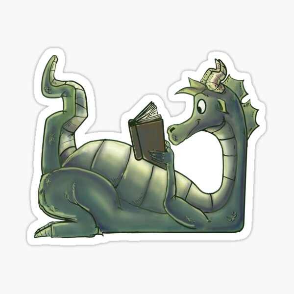 DRAGON READING Sticker