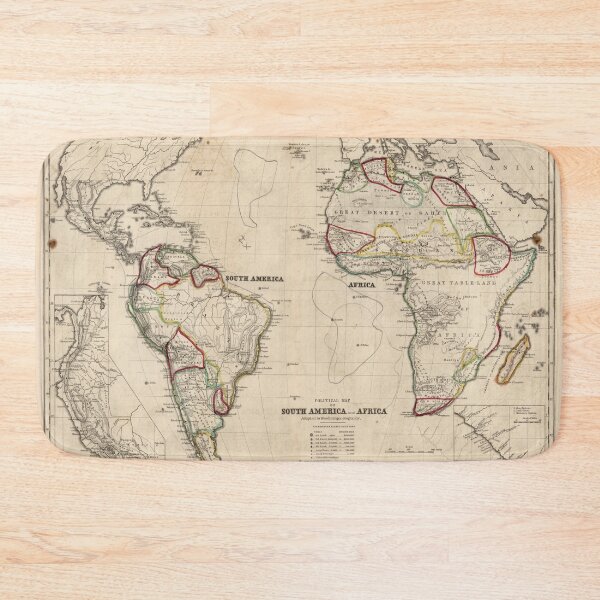 Item preview, Old Atlantic Ocean Map (1849) Vintage Nautical Chart designed and sold by BravuraMedia.