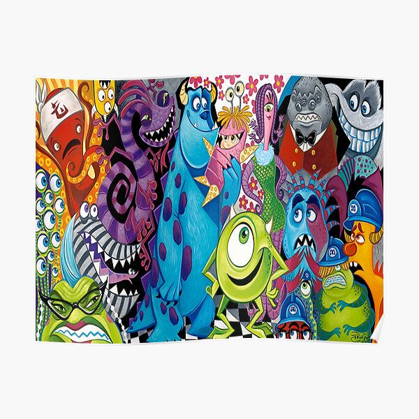 Monsters inc Characters Poster