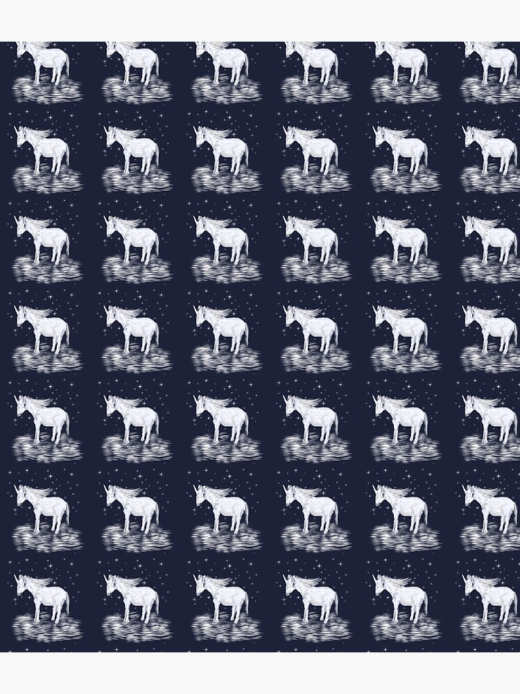Whimsical Unicorn and Stars Design by ClareWalkerArt
