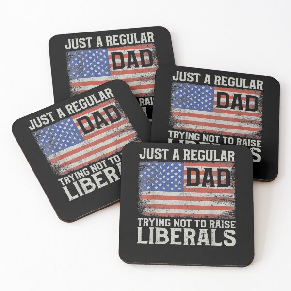 Item preview, Mens Just A Regular Dad Trying Not To Raise Liberals America Flag  designed and sold by anniet33.