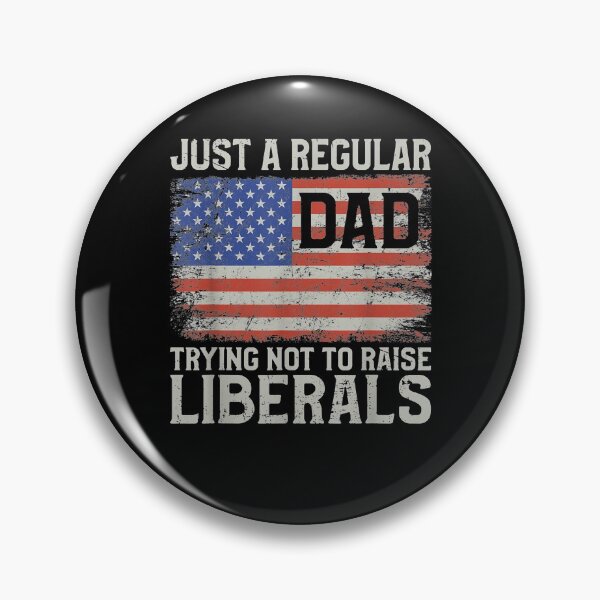 Item preview, Mens Just A Regular Dad Trying Not To Raise Liberals America Flag  designed and sold by anniet33.