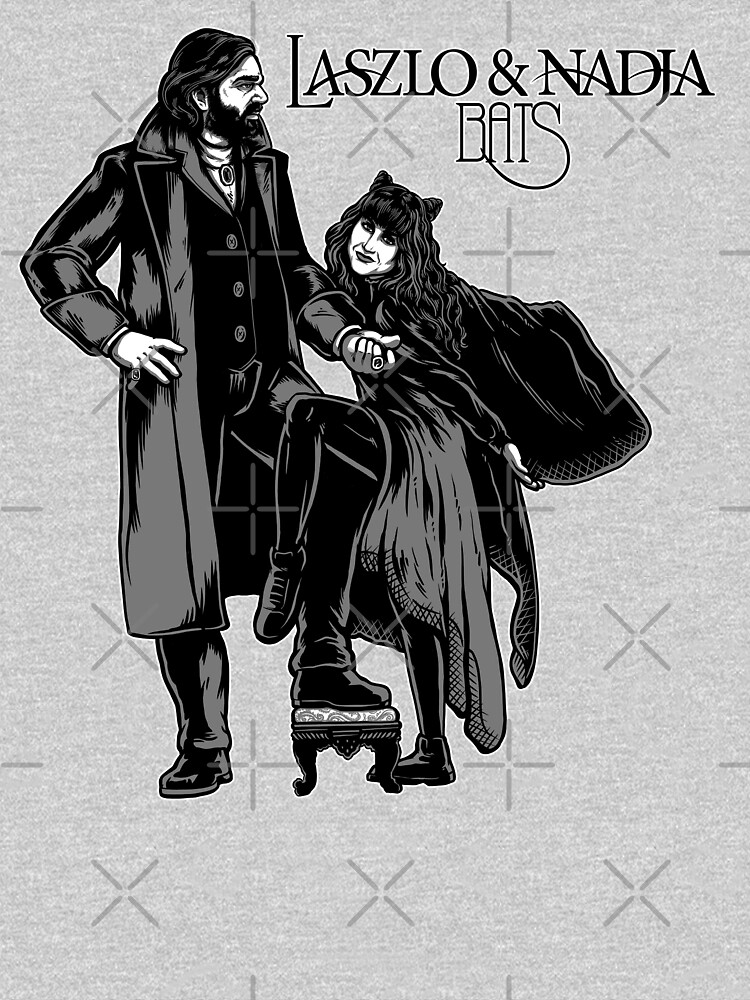 Aperçu 5 sur 5. T-shirt manches longues avec l'œuvre couverture de l'album Laszlo & Nadja créée et vendue par harebrained.