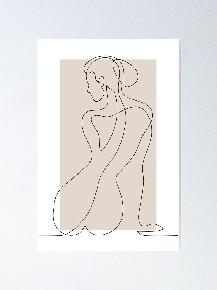 female-form-line-art-poster-by-meaningfullart-redbubble