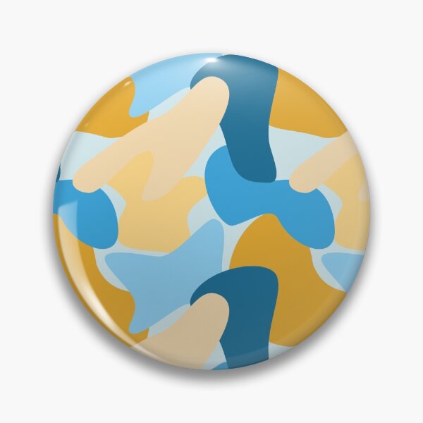 Item preview, abstract blue yellow blobs designed and sold by Taemini.