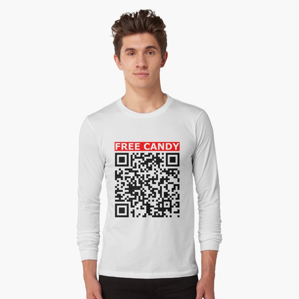 Rick roll - Free Candy  video never gonna give you up QR code |  Sticker