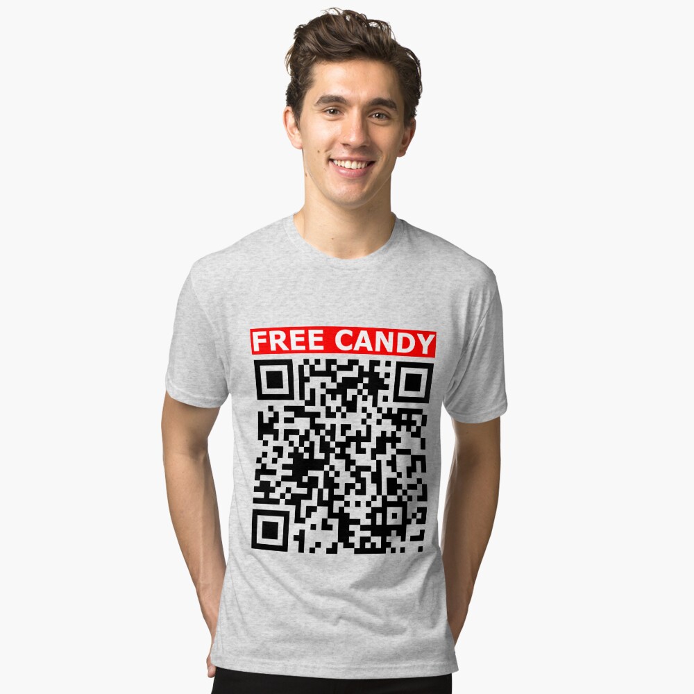 Rick roll - Free Candy  video never gonna give you up QR code |  Sticker