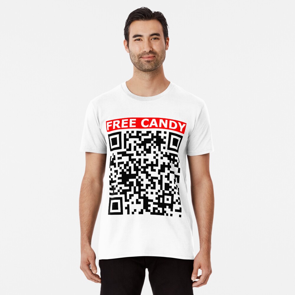 Rick roll - Free Candy  video never gonna give you up QR code |  Sticker