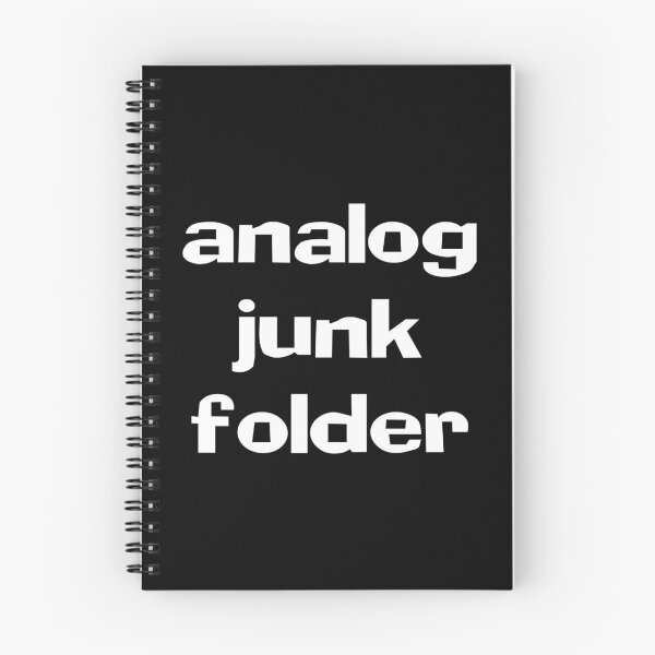 Item preview, Analog Junk Folder (black) Funny Quotes designed and sold by MondaysChild.