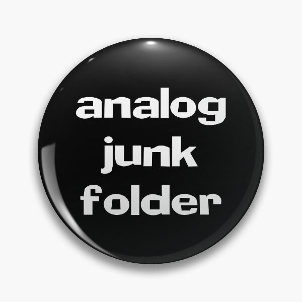 Item preview, Analog Junk Folder (black) Funny Quotes designed and sold by MondaysChild.