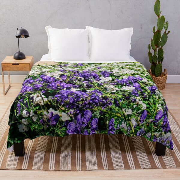 Item preview, White and purple aconite in garden designed and sold by Photopat.