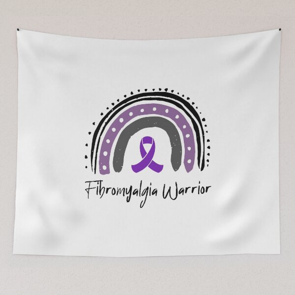 Item preview, Fibromyalgia Warrior Quote / Purple Ribbon Awareness Support design designed and sold by CreatedByHeidi.