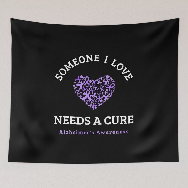 Item preview, Alzheimer's Awareness Saying / Need Cure Purple Ribbon Quote design designed and sold by CreatedByHeidi.