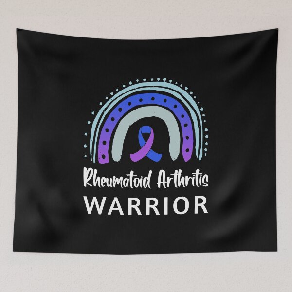 Item preview, Rheumatoid Arthritis Ribbon / RA Support Awareness Saying design designed and sold by CreatedByHeidi.