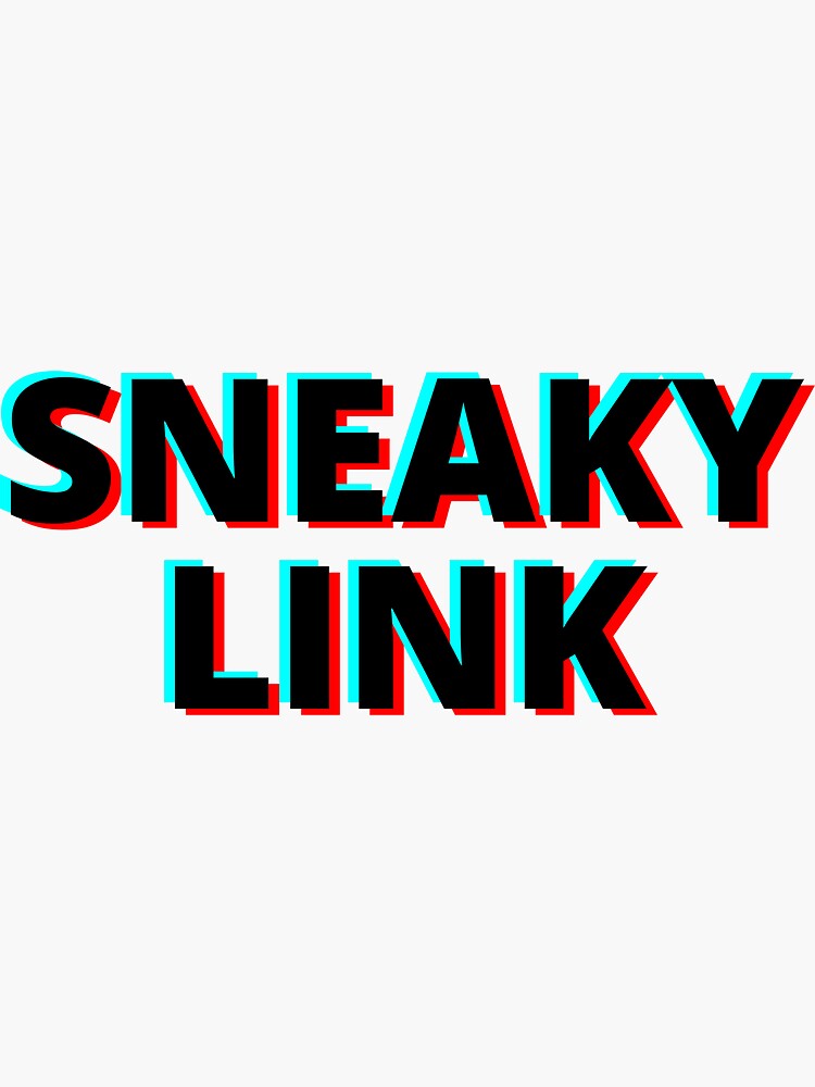 "Perfect Sneaky Link Shirt " Sticker for Sale by FaceCard Redbubble
