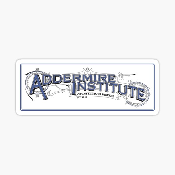 addermire institute - solution blue Sticker