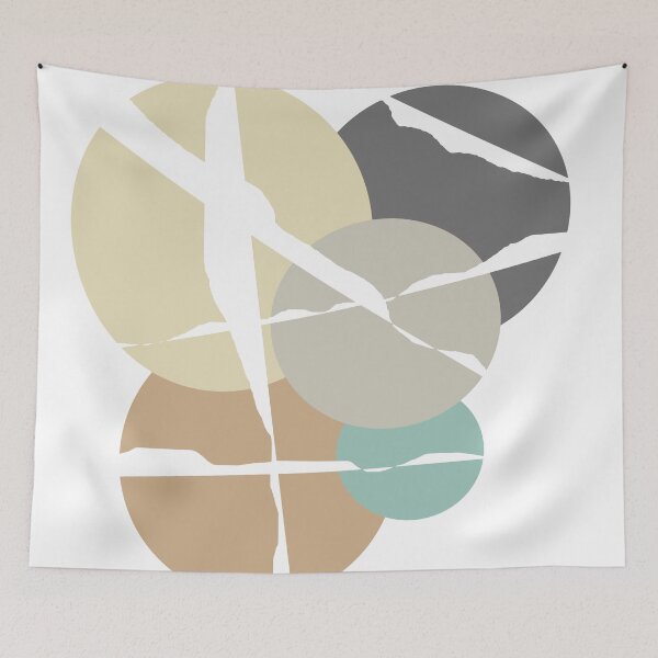 Item preview, Circle geometric art, neutral abstract art, modern art designed and sold by hvasilevshop.