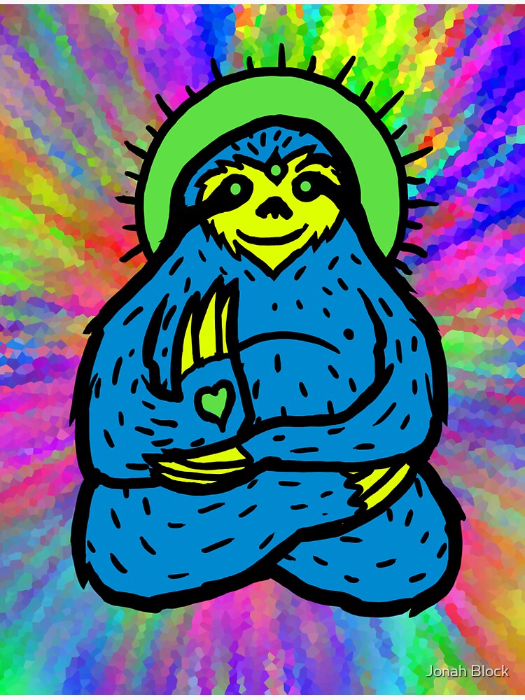 "Spirit Sloth neon remix" Sticker for Sale by biotwist | Redbubble