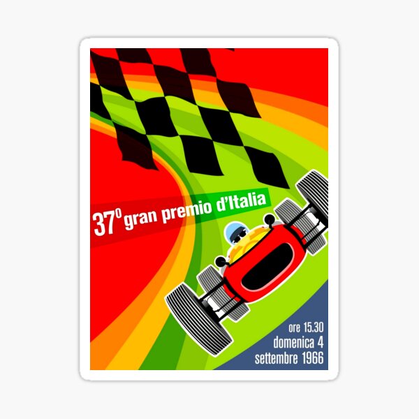 Vista previa del artículo con la obra «Impresión publicitaria de carreras de autos vintage "GRAN PREMIO DE ITALIA"», diseñado y vendido por posterbobs.