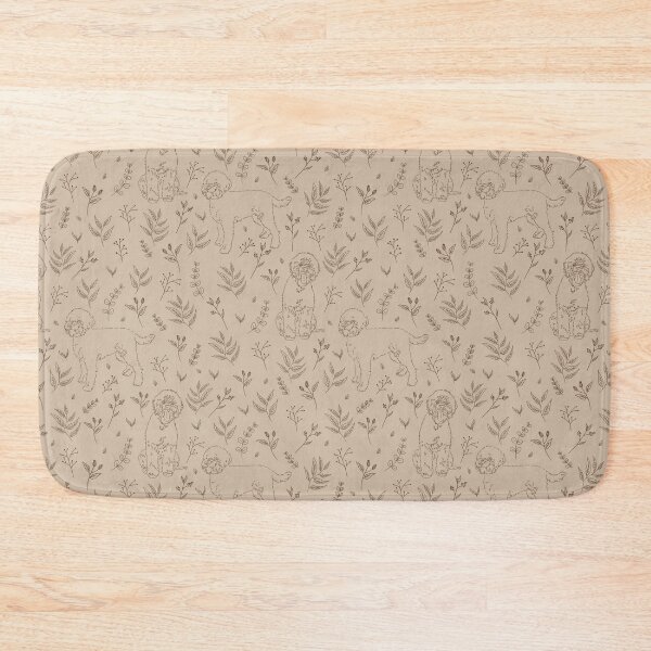 Item preview, Lagotto romagnolo sketched floral pattern designed and sold by Camilla Fjäder.